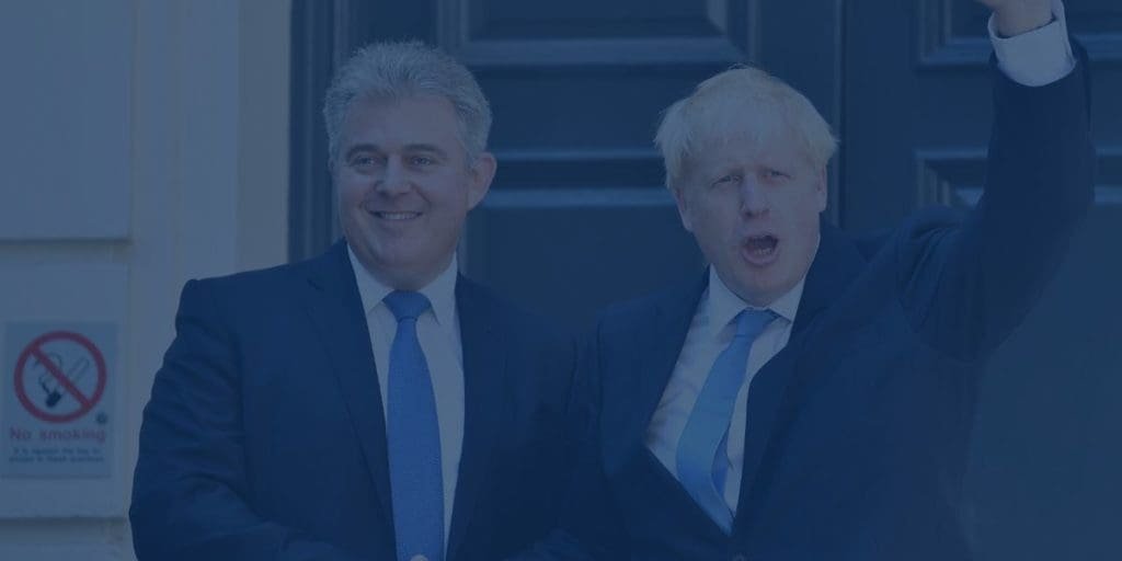 BritGov Brandon Lewis and Boris Johnson